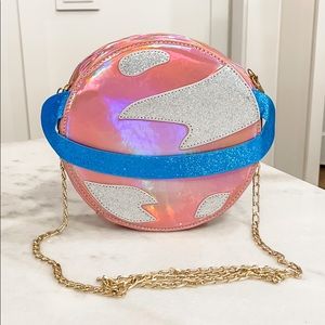 NEW Pink Holographic Planet Crossbody Purse